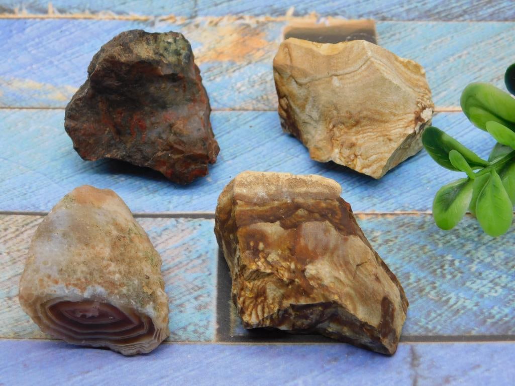 MIXED LOT ROCK STONE LAPIDARY SPECIMEN GROUP - ASSORTED CABBING ROUGH FOR COLLECTORS: A varied selection of natural rock and stone specimens gathered into one lot, great for collectors, hobbyists, or resellers wanting an assortment. Every piece adds something a little different to the 