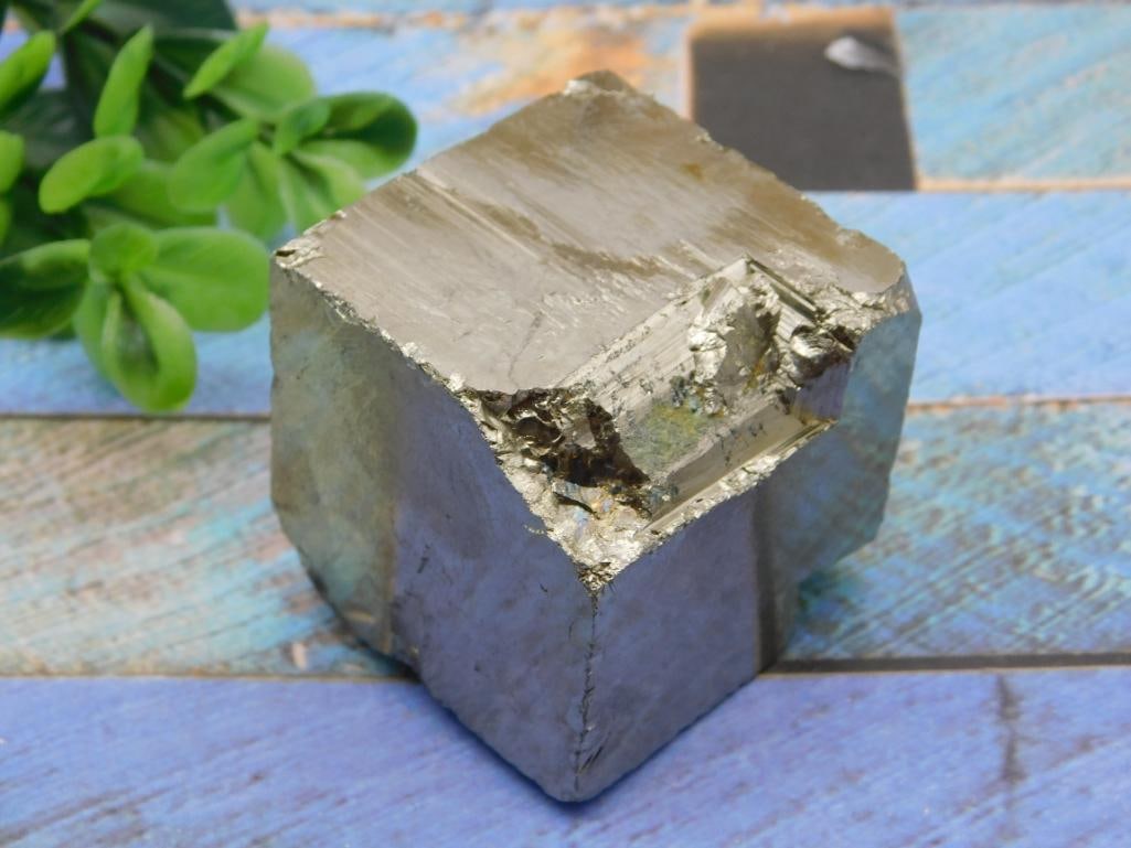NATURAL FORMATION PYRITE CUBE ROCK STONE LAPIDARY SPECIMEN - NATURAL CRYSTAL COLLECTOR PIECE (1 of 2)