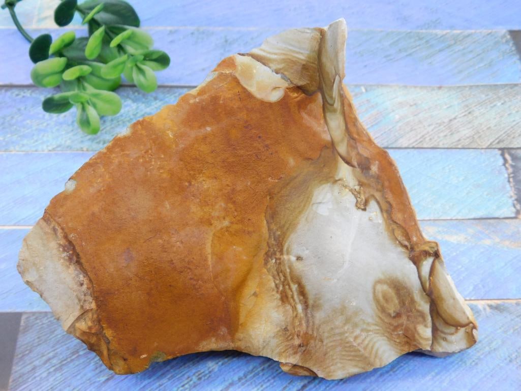 JASPER ROCK STONE LAPIDARY SPECIMEN - NATURAL COLLECTOR JASPER SPECIMEN: A natural jasper piece appealing to rockhounds and collectors who appreciate its natural patterning and color. Works well as cabbing rough or a standalone display specimen. See photos for exact size,