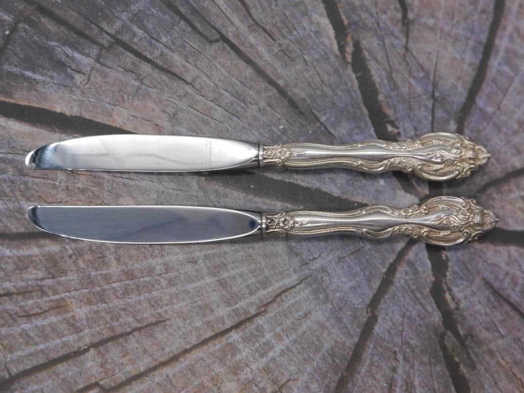 Sterling Silver Dinner Knives — Pair of Gorham Handle Knives, 9 Inches (1 of 4)