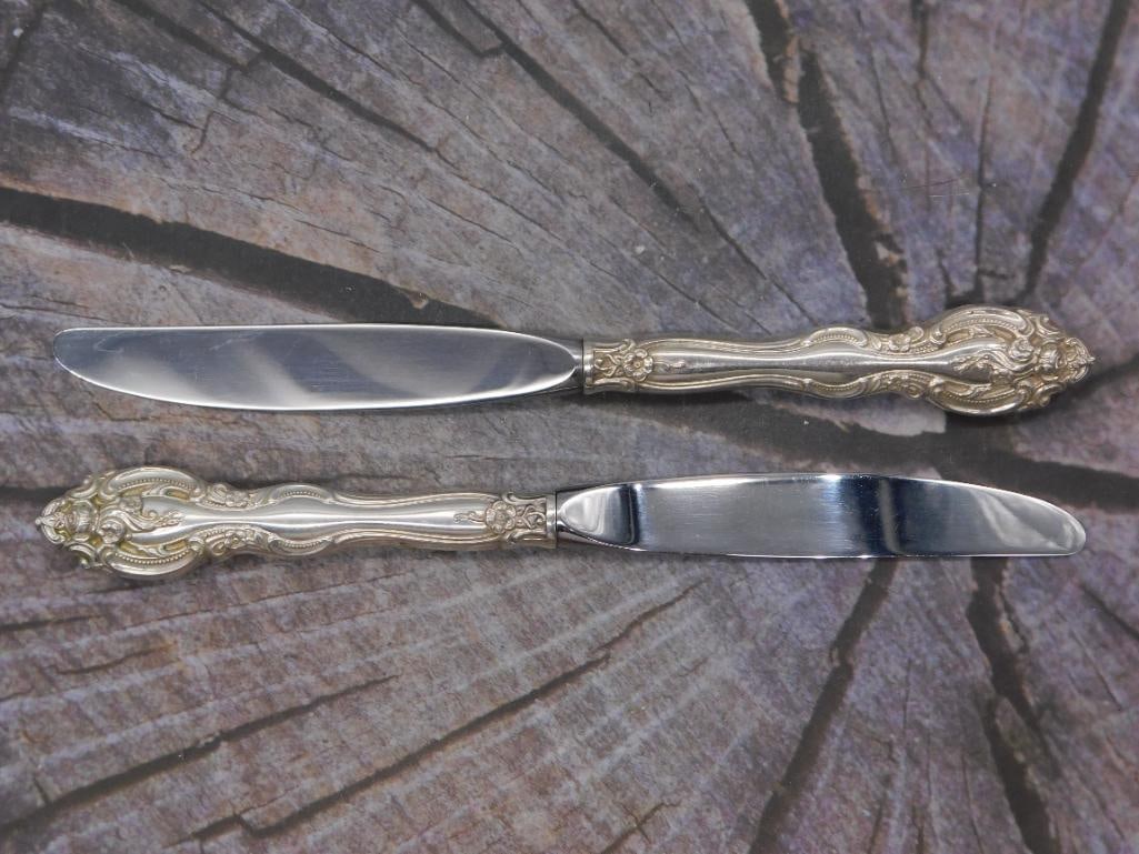 Sterling Silver Dinner Knives — Pair of Gorham Handle Knives, 9 Inches (1 of 3)
