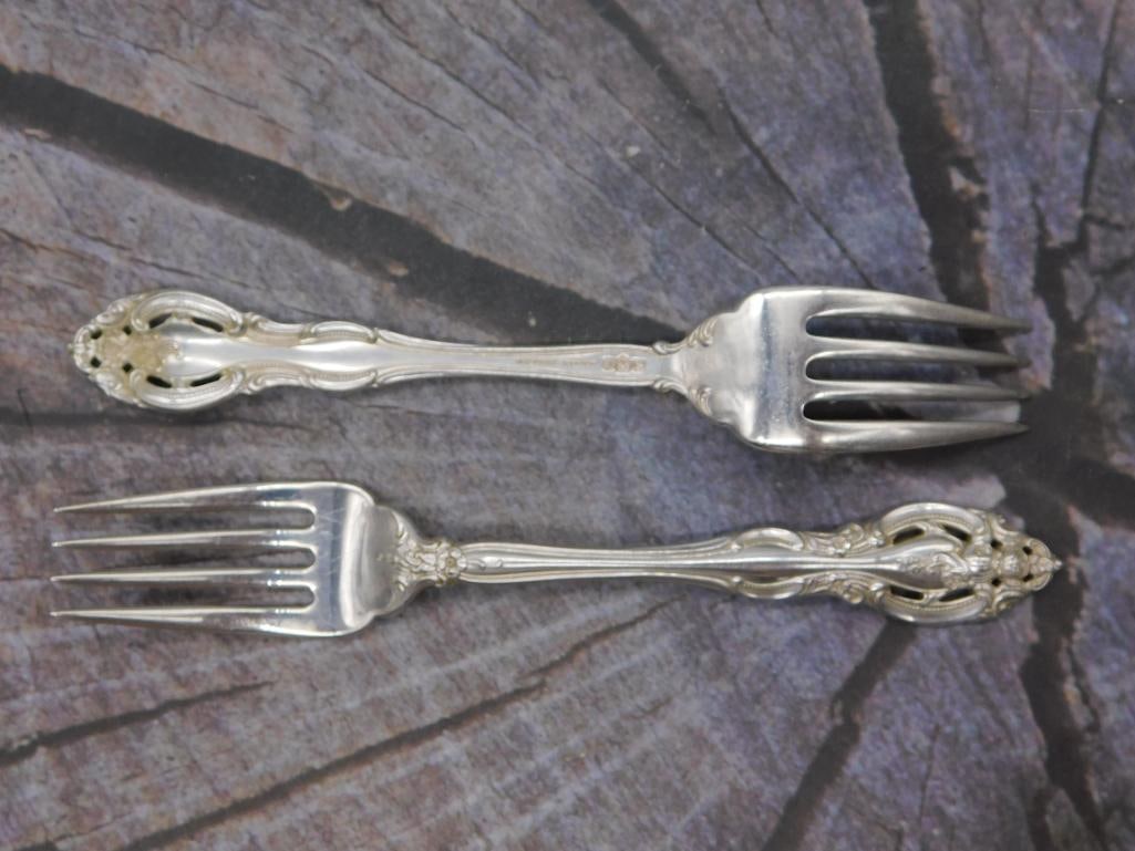 Sterling Silver Dinner Forks — Pair of Gorham Pattern Forks, 7.5 Inches (1 of 3)