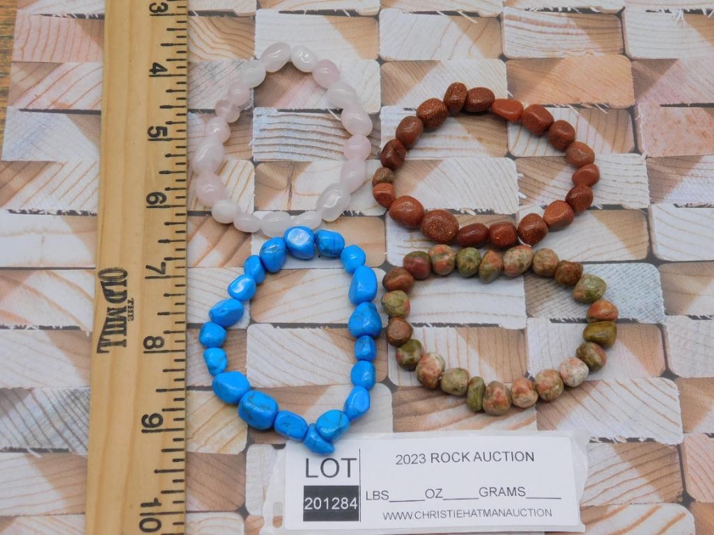 STONE BRACELETS ROCK STONE LAPIDARY SPECIMEN - 3