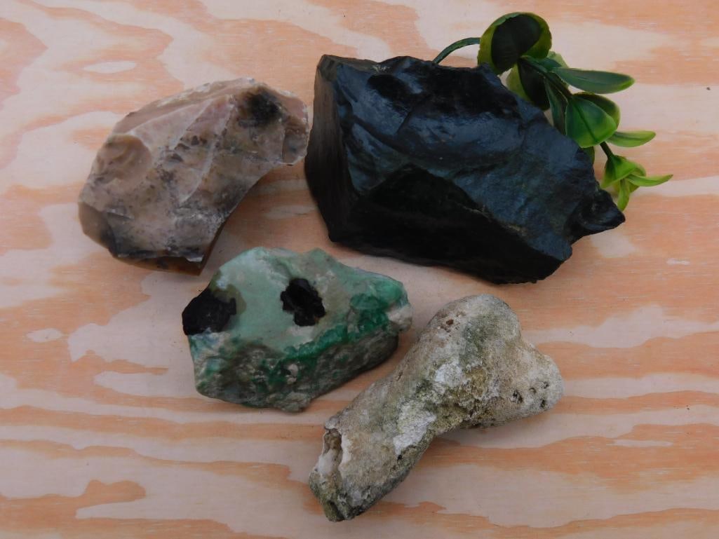 MIXED ROUGH LOT ROCK STONE LAPIDARY SPECIMEN: MIXED ROUGH LOT ROCK STONE LAPIDARY SPECIMEN