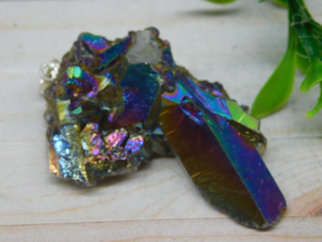 TITANIUM AMETHYST ROCK STONE LAPIDARY SPECIMEN - 2