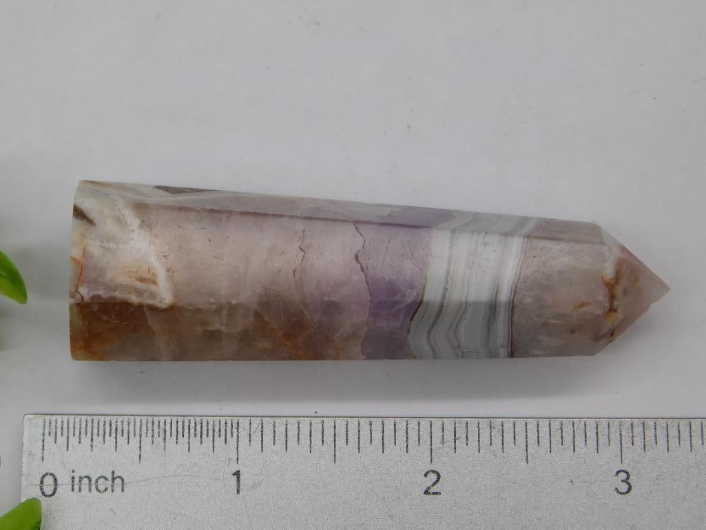 Lace Agate Tower Obelisk Rock Stone Lapidary Specimen: Lace Agate Tower Obelisk Rock Stone Lapidary Specimen