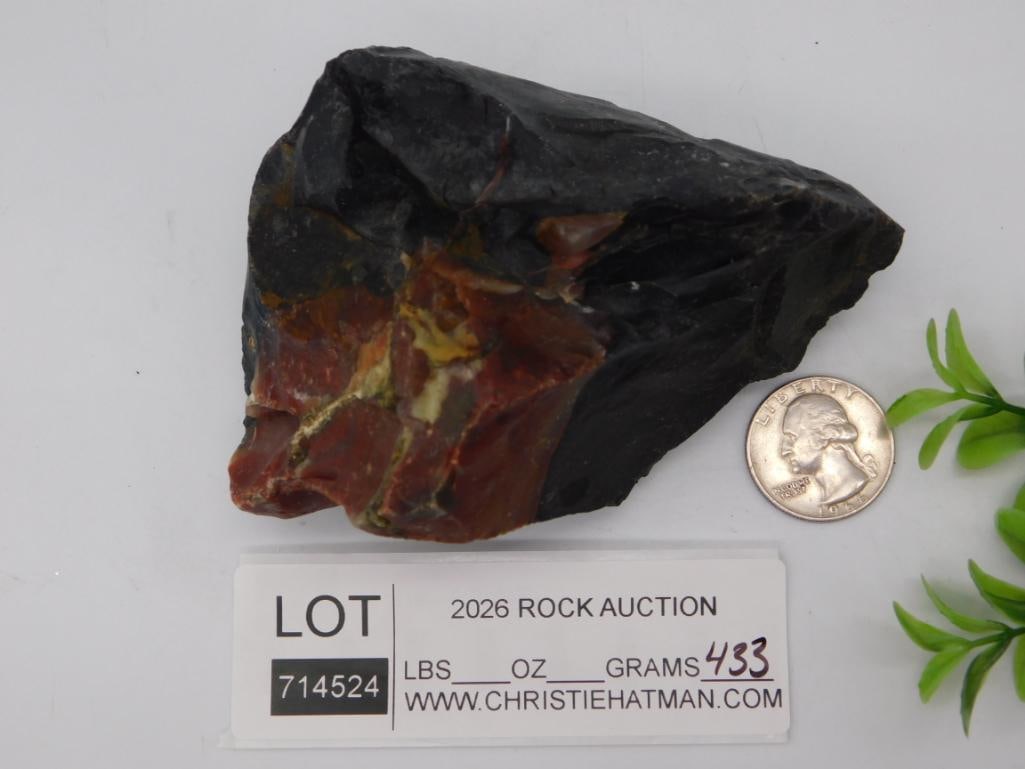Red and Black Jasper Rough Specimen - 2