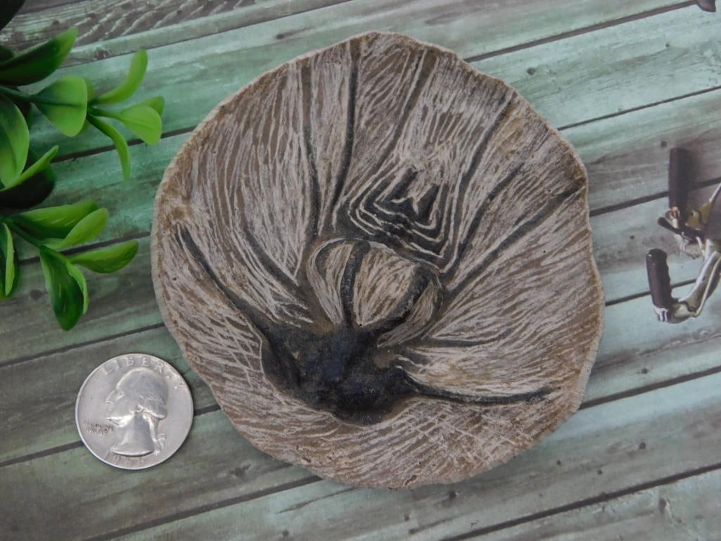 Carved Stone Flower Dish - 2