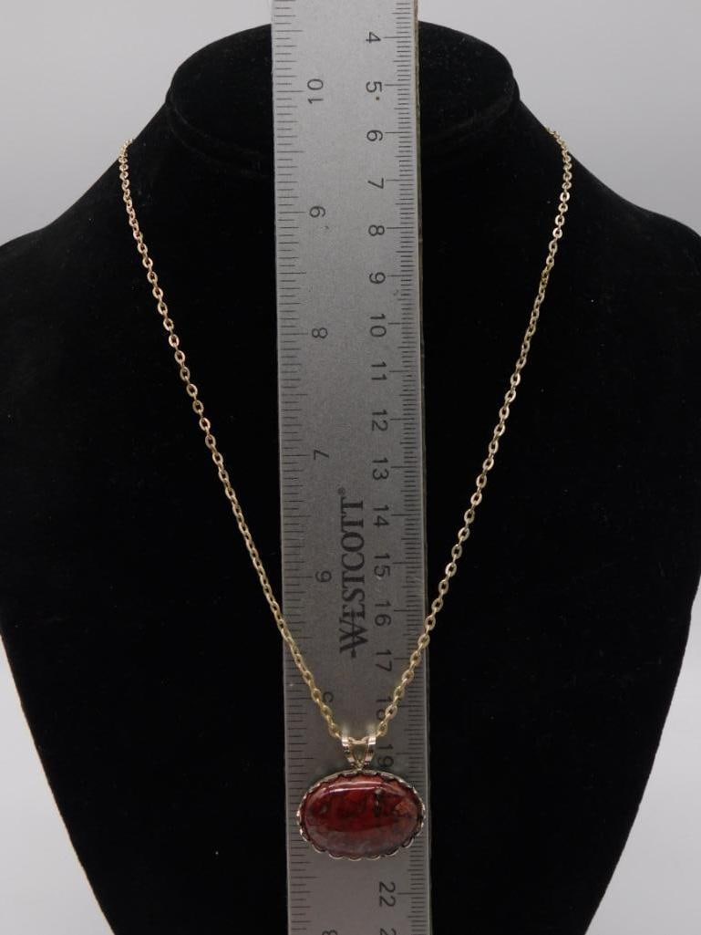 Jasper Pendant Necklace - 3