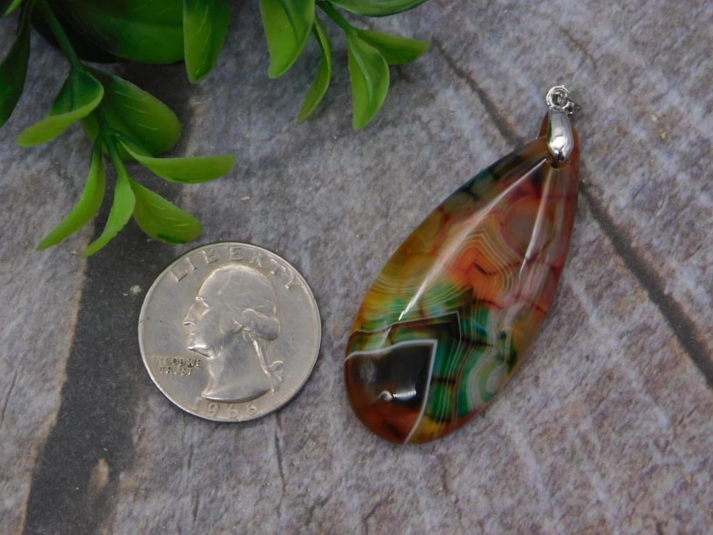 Carnelian Agate Pendant - 2