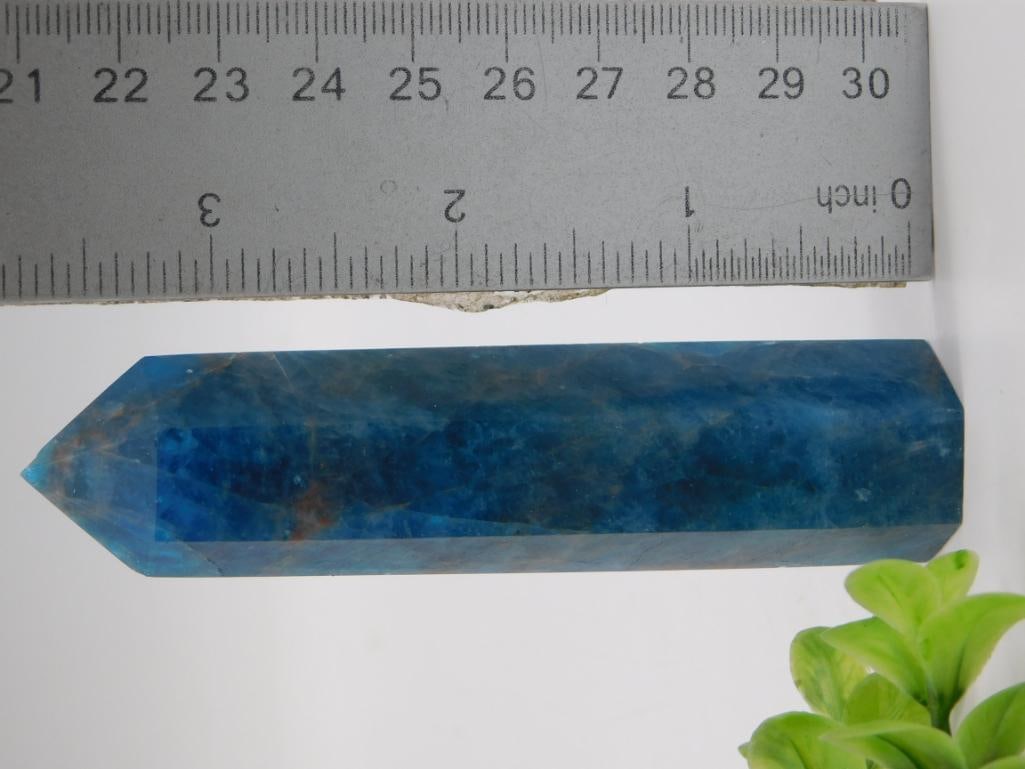 Blue Apatite Crystal Point Tower - 2