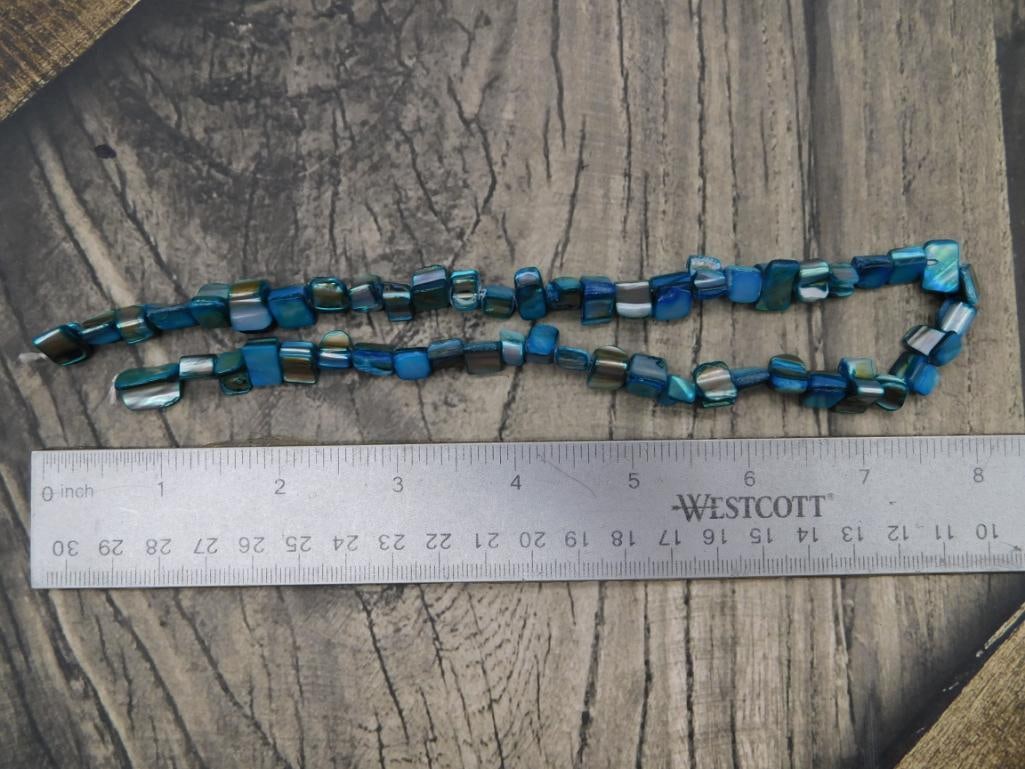 Abalone Shell Nugget Bead Necklace - 2