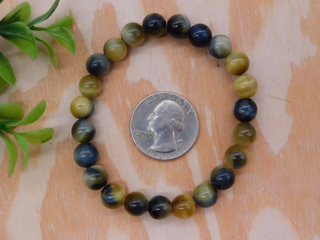 Tiger's Eye Beaded Stretch Bracelet - 2