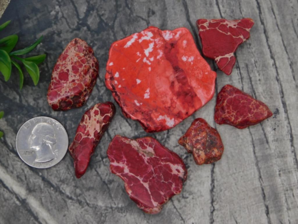 Red Jasper Rough Slab Lot - 2