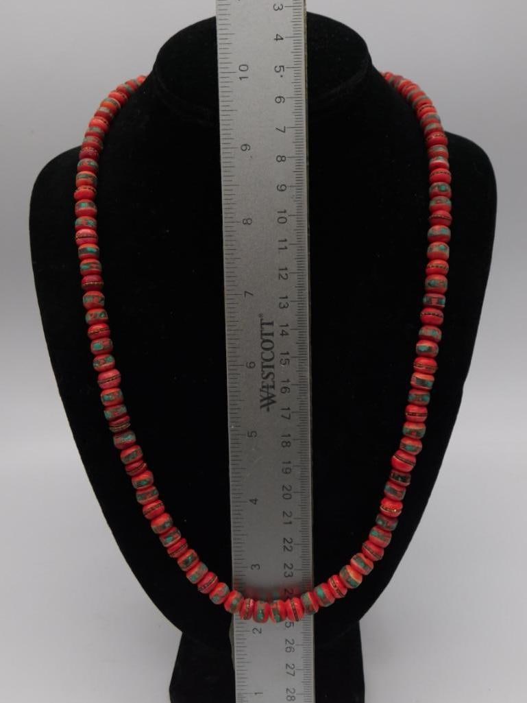 Turquoise-Color Bead Necklace - 2