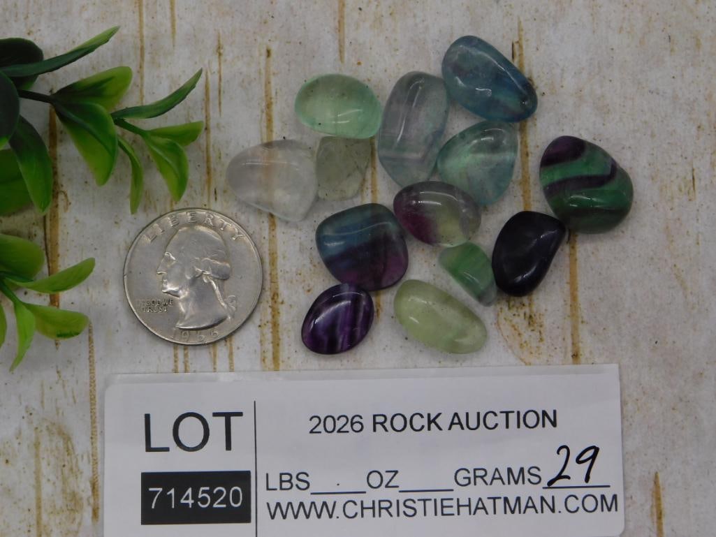 Fluorite Tumbled Stone Lot - 2