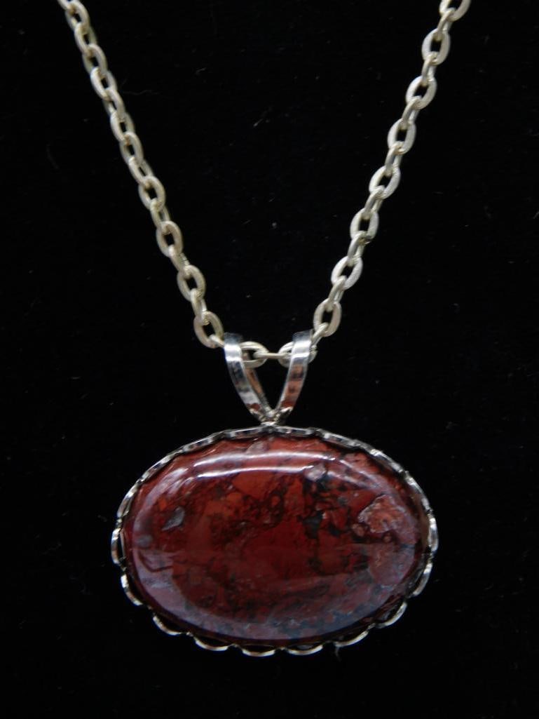 Jasper Pendant Necklace - 2
