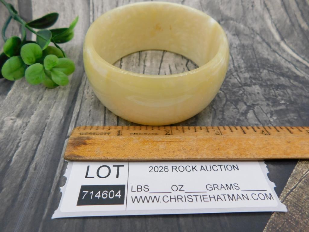 Carved Onyx Bangle Bracelet - 2