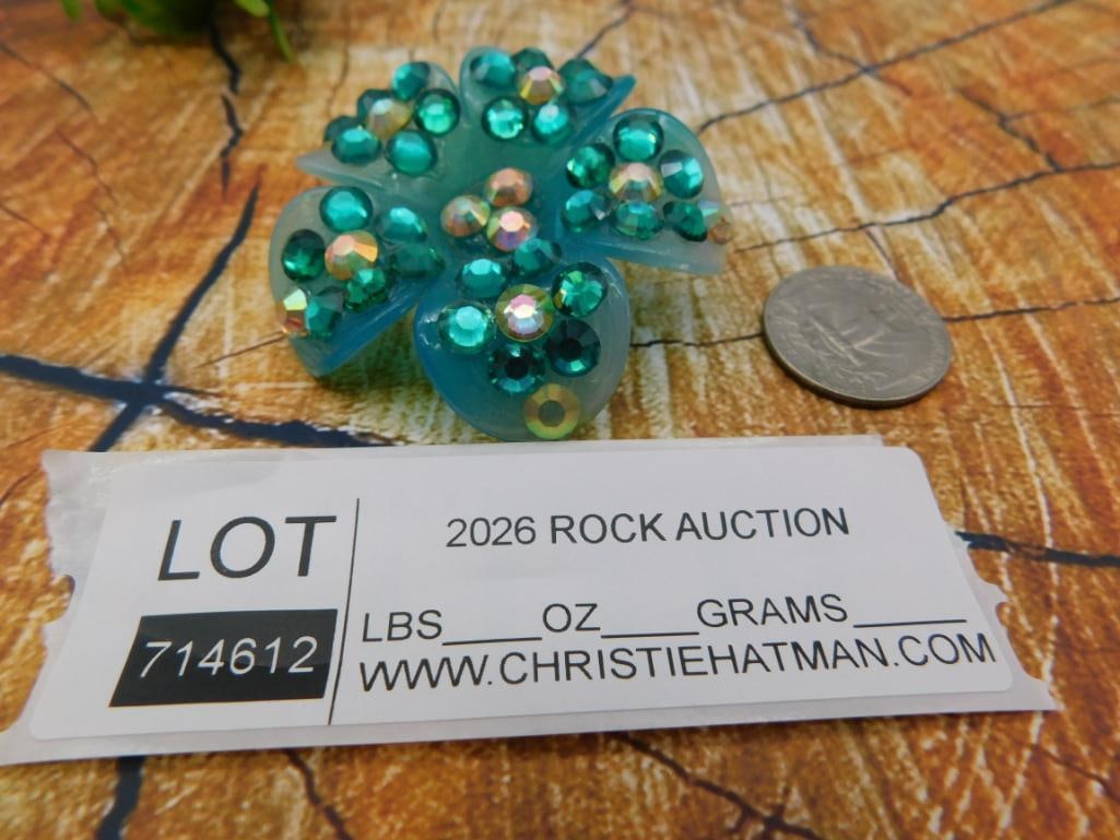 Rhinestone Flower Brooch/Pin - 3