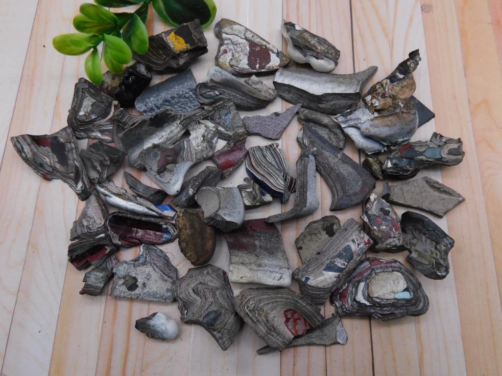 FORDITE MOTOR CITY AGATE ROCK STONE LAPIDARY SPECIMEN: FORDITE MOTOR CITY AGATE ROCK STONE LAPIDARY SPECIMEN