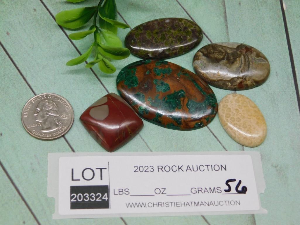 CABOCHONS ROCK STONE LAPIDARY SPECIMEN - 3
