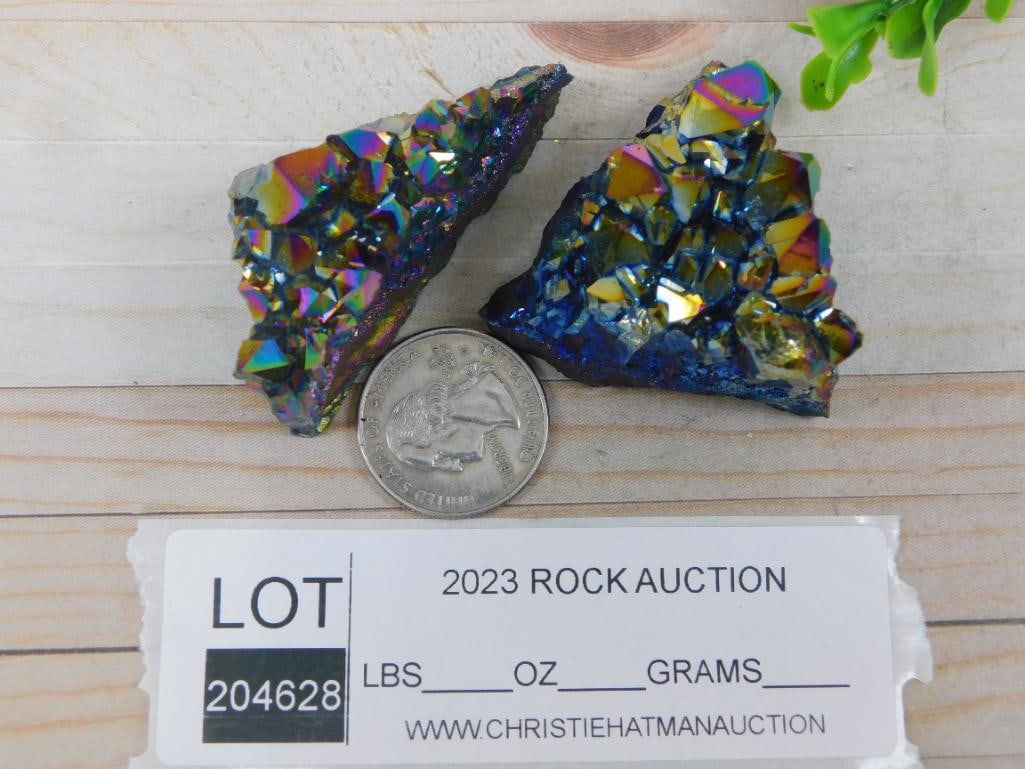 TITANIUM AMETHYST ROCK STONE LAPIDARY SPECIMEN - 3
