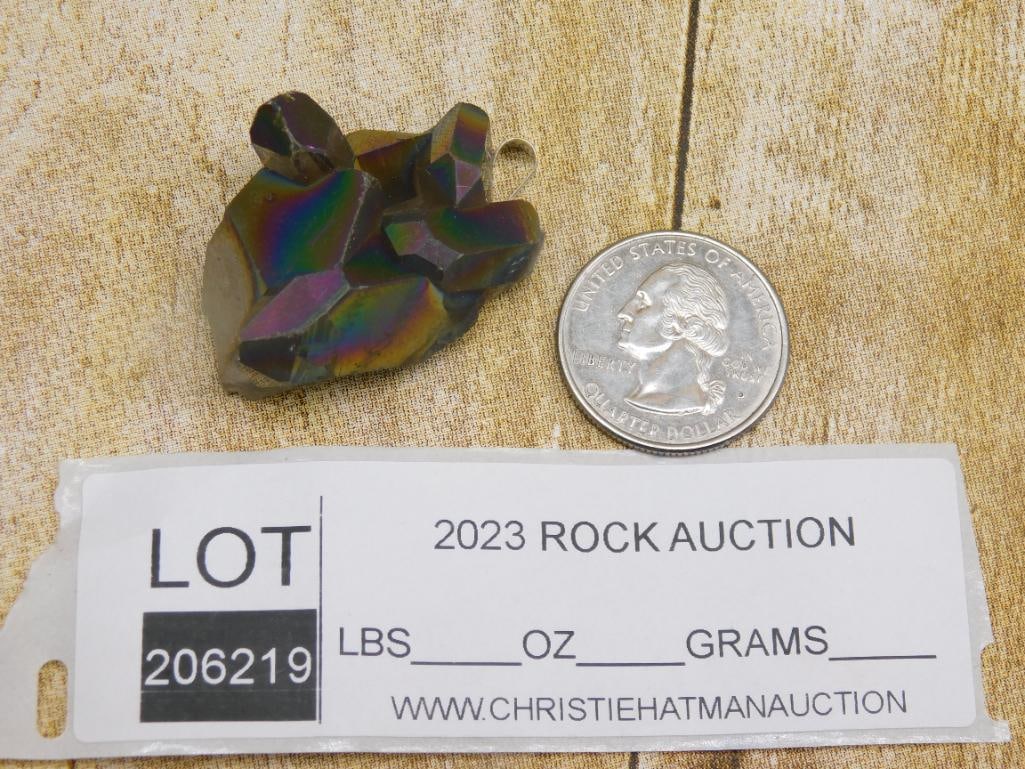 TITANIUM AMETHYST ROCK STONE LAPIDARY SPECIMEN - 2
