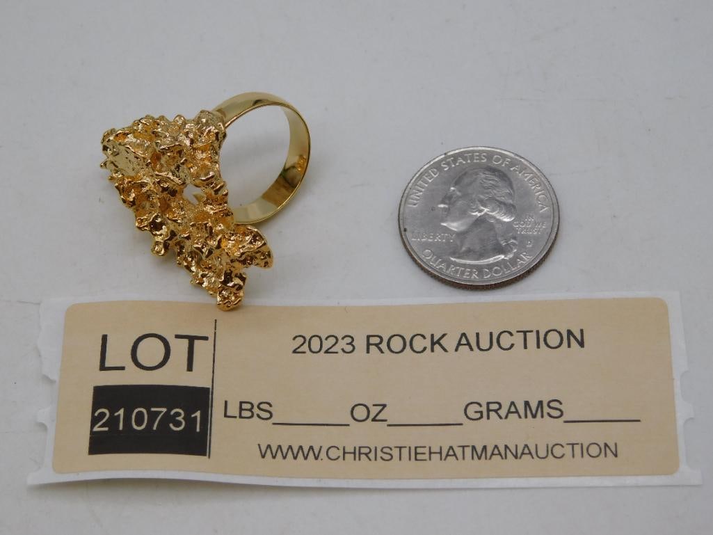 HAMMERED RING ROCK STONE LAPIDARY SPECIMEN - 2