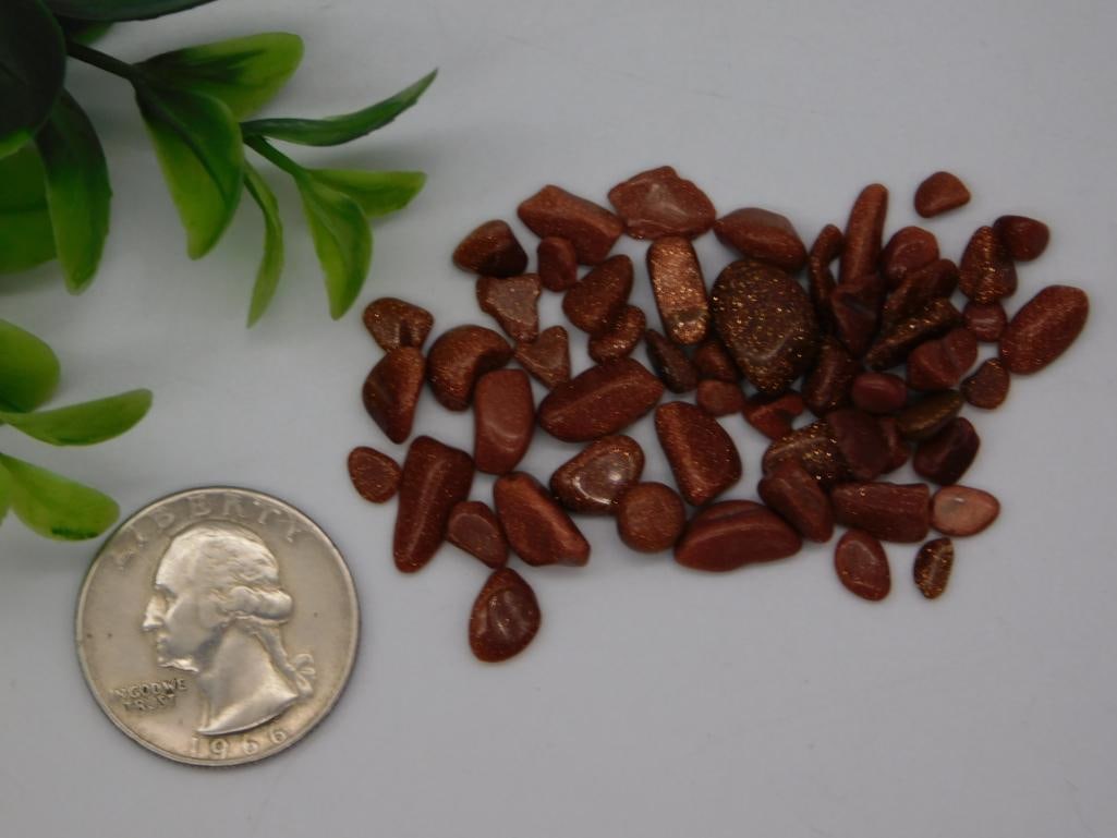 Tumbled Goldstone Stone Lot - 3