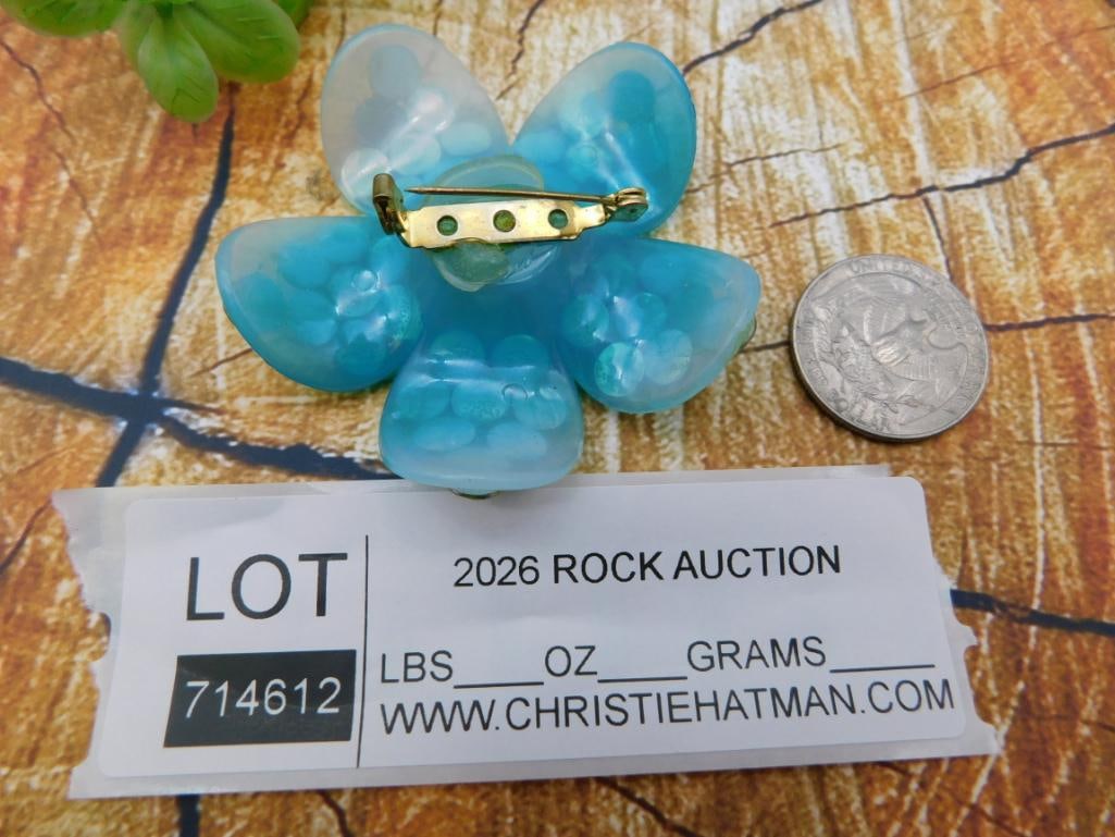 Rhinestone Flower Brooch/Pin - 2