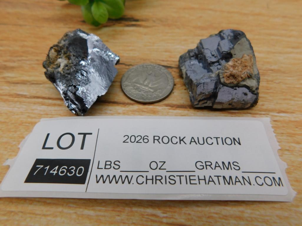 Galena Mineral Specimen Pair - 2