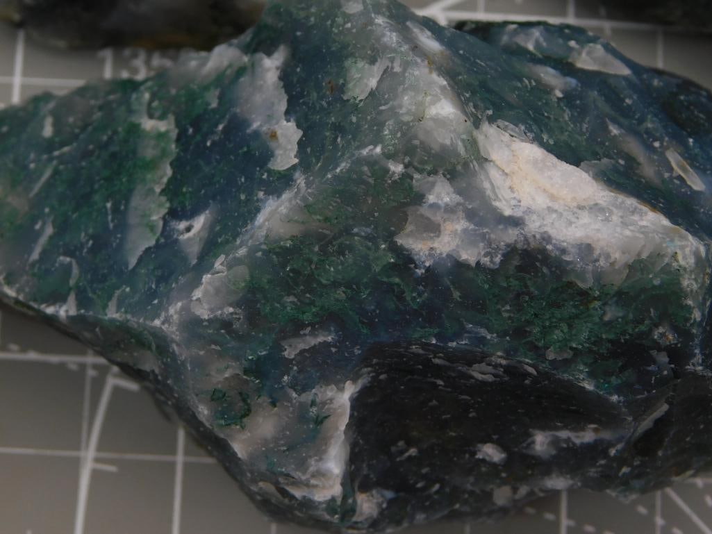 Moss Agate Rough Rock Lot - 2