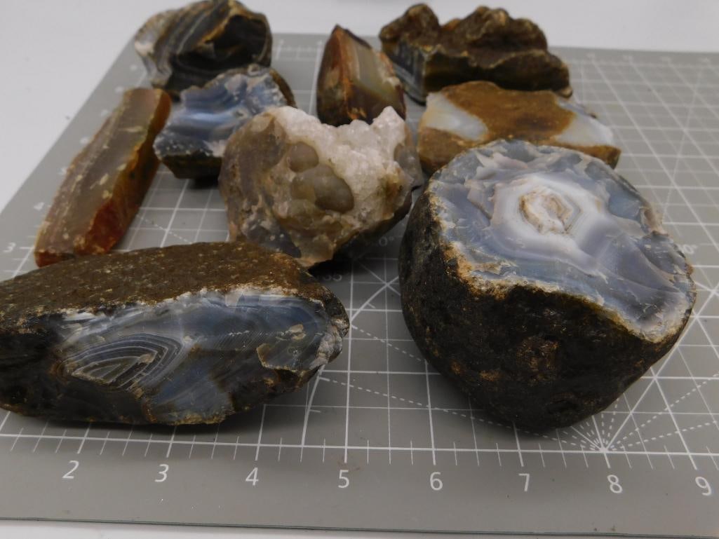 Agate Geode Rough Specimen Lot - 2