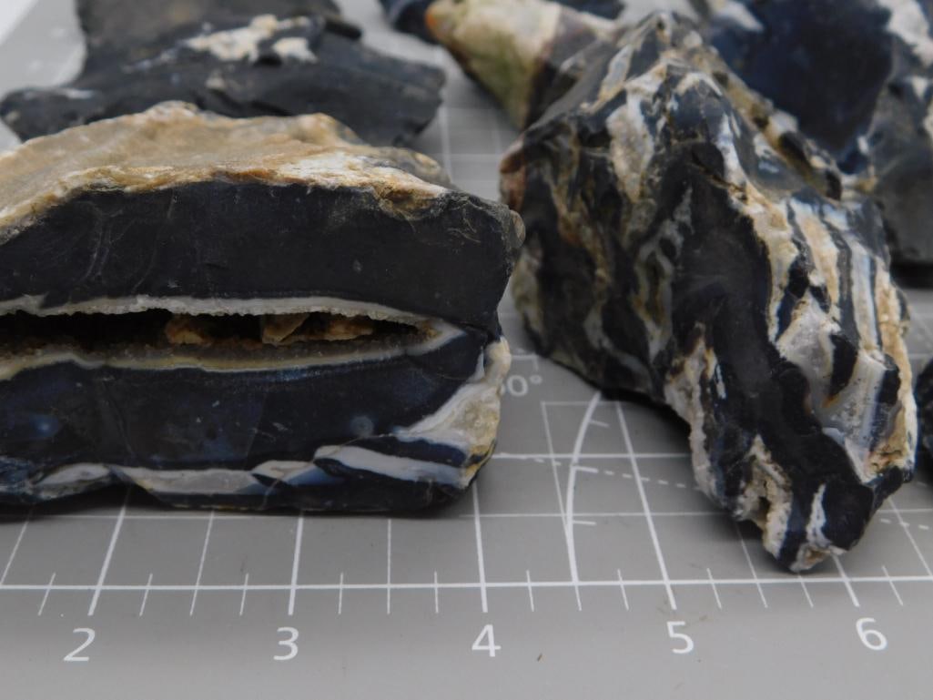 Banded Agate Rough Specimen Lot - 2
