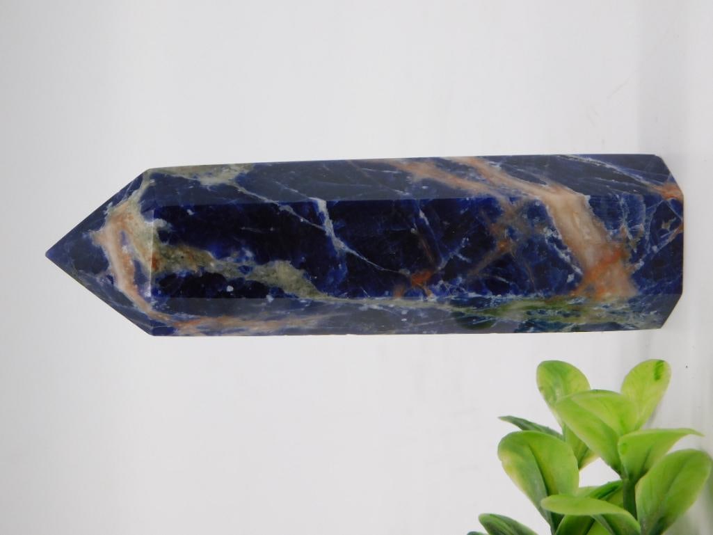 Sodalite Polished Crystal Point Obelisk (1 of 4)