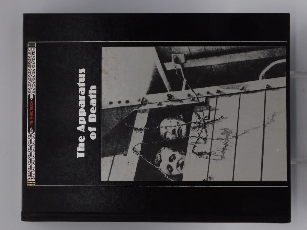 Book: Time-Life "The Apparatus of Death" WWII Holocaust History Hardcover: Hardcover volume from the Time-Life Books "Third Reich" series titled The Apparatus of Death (1991), covering the Nazi genocide and concentration camp system. Black leatherette boards with silver