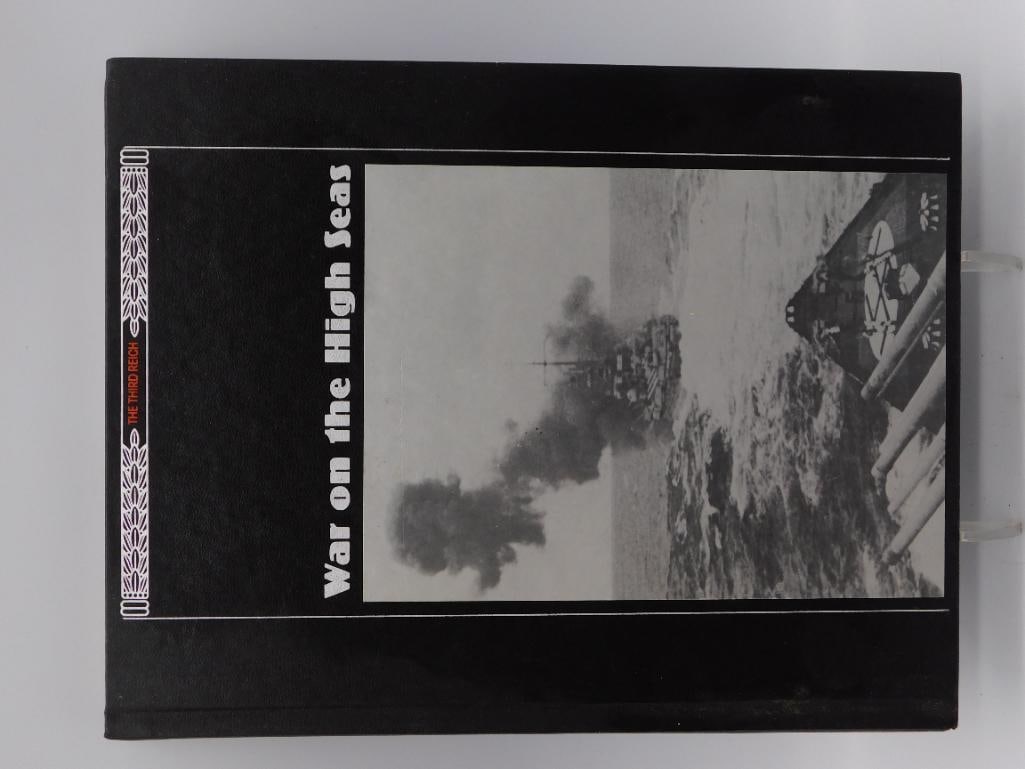 Book: Time-Life "War on the High Seas" German Navy WWII Hardcover: Hardcover volume from the Time-Life Books "Third Reich" series titled War on the High Seas (1990), covering the German Kriegsmarine's naval campaigns including the battleship Bismarck. Black