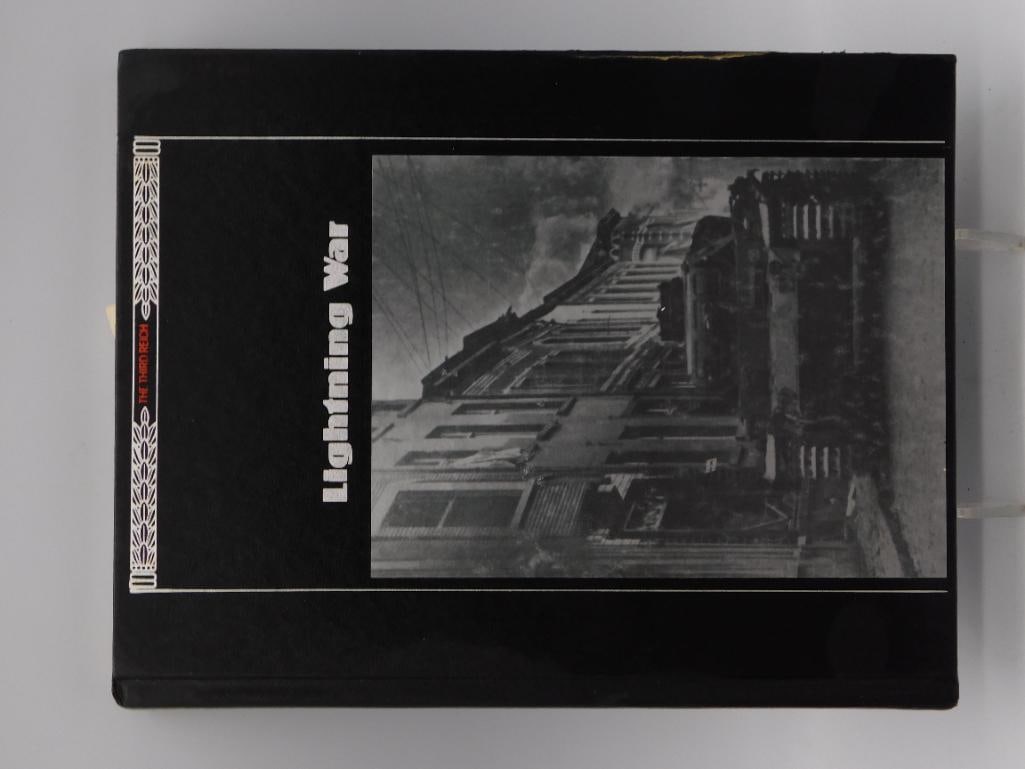 Book: Time-Life "Lightning War" Blitzkrieg WWII Hardcover: Hardcover volume from the Time-Life Books "Third Reich" series titled Lightning War (1989), covering the 1940 Blitzkrieg campaigns through the Low Countries and France. Black leatherette boards with