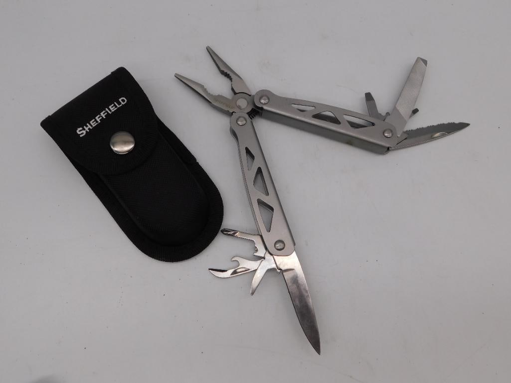 Sheffield Multi-Tool Knife with Sheath (1 of 2)