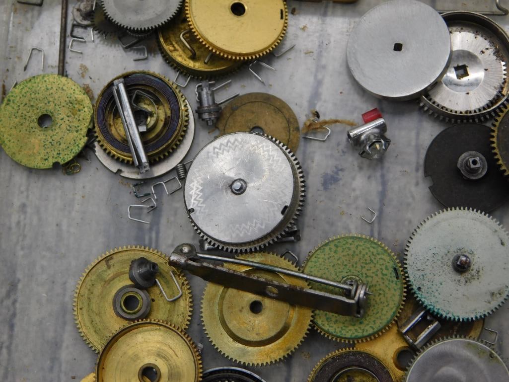 Antique - Clock or Watch Movement Gear Assortment, Plastic Case - 2