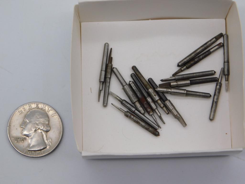 Watchmaker Tool Bit Set - Boxed Graver and Punch Points - 2