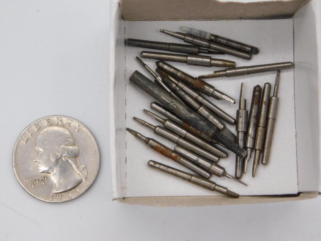 Watchmaker Tool Bit Set - Assorted Steel Blades and Points - 4
