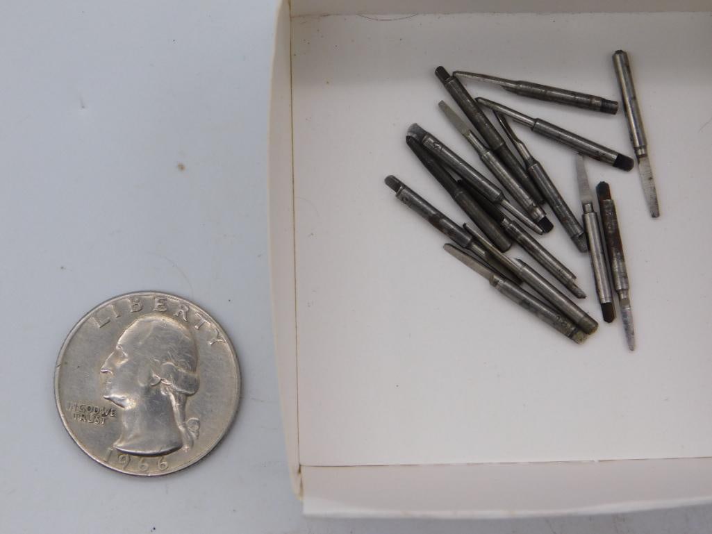 Watchmaker Tool Bit Set - Assorted Points with Coin Scale - 2