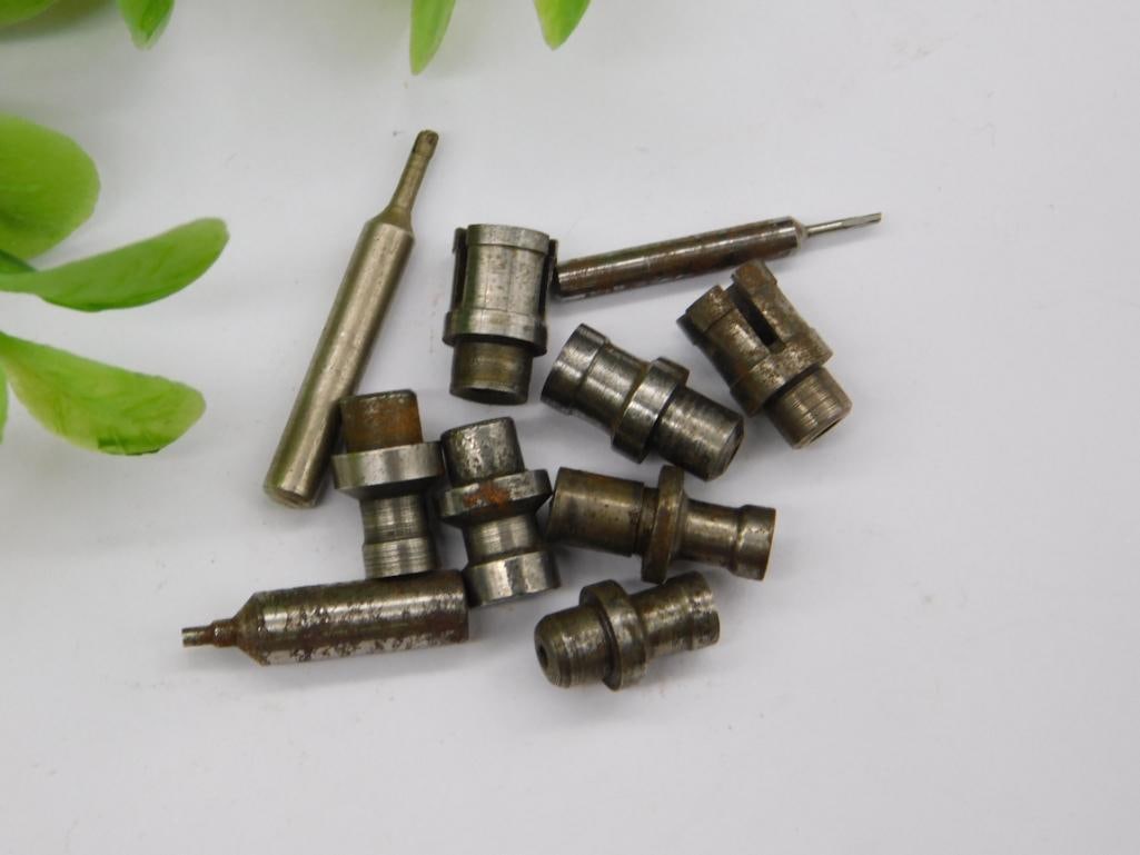VINTAGE WATCHMAKER WATCHMAKING STUMP TOOLS 3152: Includes a mix of metal stump tools of varying shapes and sizes. Suitable for industrial applications or watchmaking projects requiring precision components. Made from durable metal materials for