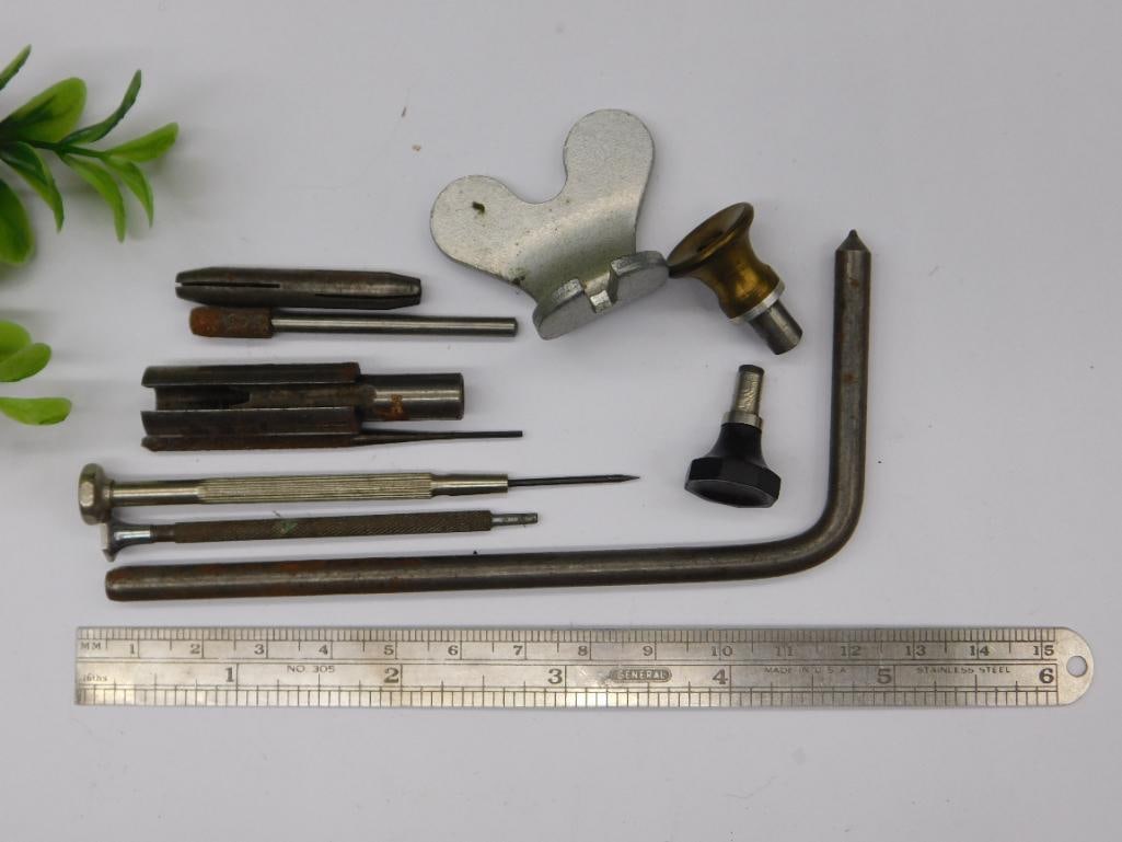 Vintage Metal Tools with Ruler Watchmaker Watchmaking Tools (1 of 2)