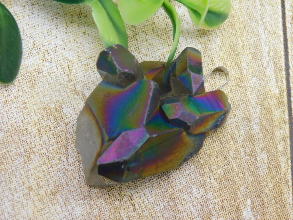 TITANIUM AMETHYST ROCK STONE LAPIDARY SPECIMEN: TITANIUM AMETHYST ROCK STONE LAPIDARY SPECIMEN