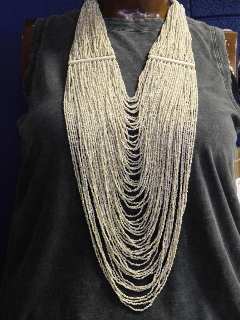 SEED BEAD NECKLACE ROCK STONE LAPIDARY SPECIMEN: SEED BEAD NECKLACE ROCK STONE LAPIDARY SPECIMEN