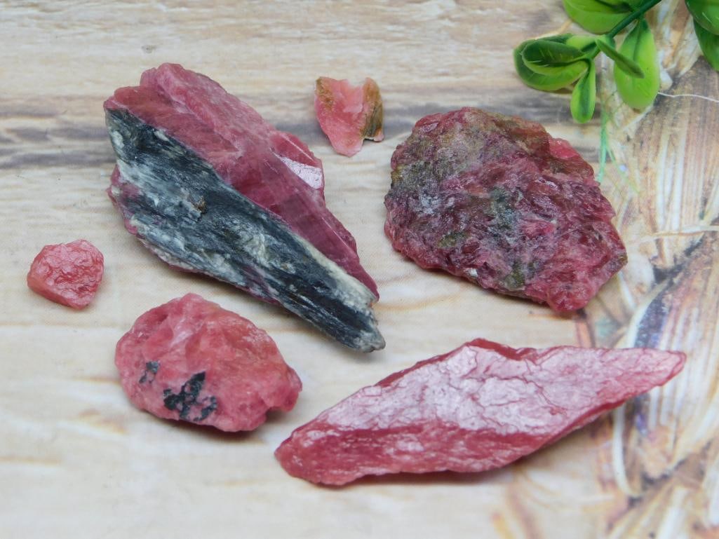 GEM RHODONITE ROCK STONE LAPIDARY SPECIMEN (1 of 2)