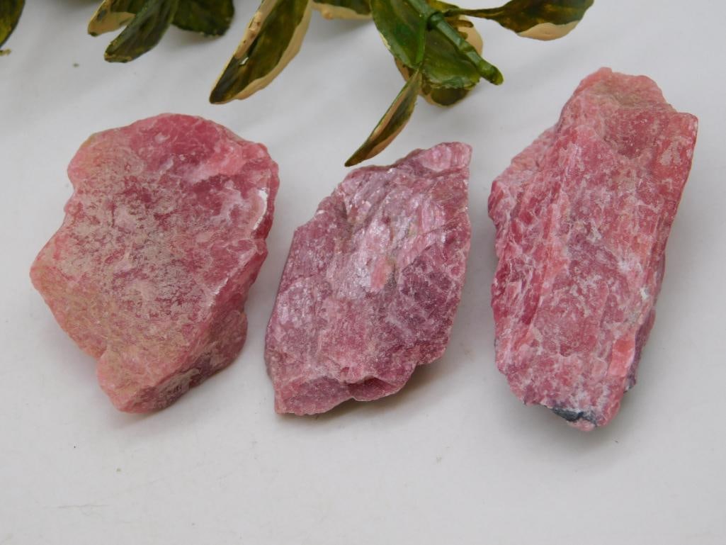 GEM RHODONITE ROCK STONE LAPIDARY SPECIMEN: GEM RHODONITE ROCK STONE LAPIDARY SPECIMEN