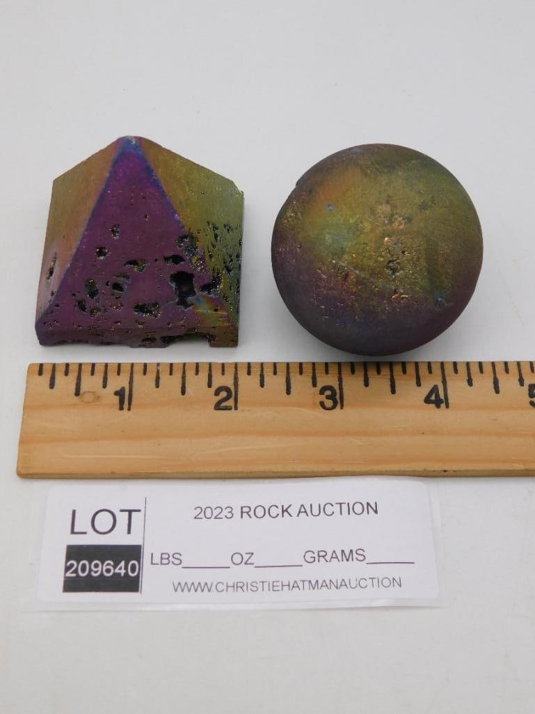 DRUZY TITANIUM ROCK STONE LAPIDARY SPECIMEN - 2